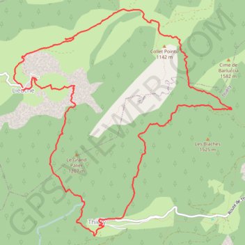 Itinéraire 2023 05 26 - circuit du Grand Palier depuis Lieuche par Thièry, distance, dénivelé, altitude, carte, profil, trace GPS