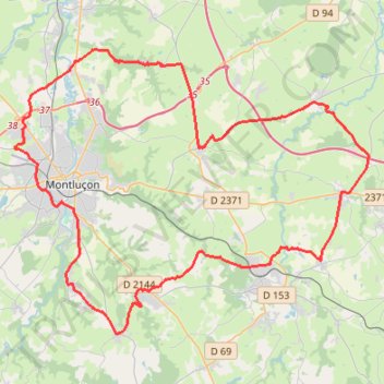 Itinéraire DOYET-NERIS-9306021, distance, dénivelé, altitude, carte, profil, trace GPS