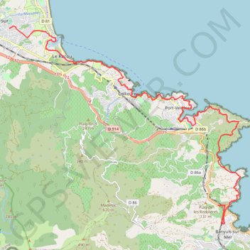 Itinéraire 2022-01-27 17-49-56, distance, dénivelé, altitude, carte, profil, trace GPS