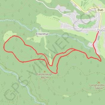 Itinéraire Circuit du Jaegerhof - Dabo, distance, dénivelé, altitude, carte, profil, trace GPS