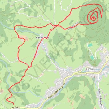 Itinéraire Orbey Chevremont Tour du Faudé, distance, dénivelé, altitude, carte, profil, trace GPS
