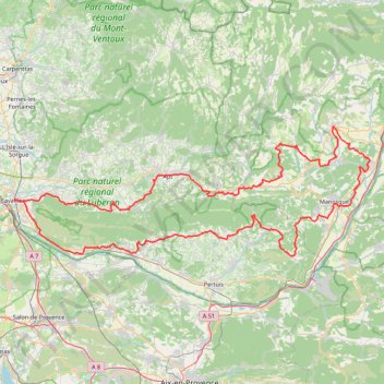 Itinéraire Refonte AL 84+04 HORAIRE - Départ Cavaillon, distance, dénivelé, altitude, carte, profil, trace GPS