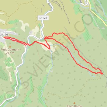 Itinéraire Fontjoncouse, distance, dénivelé, altitude, carte, profil, trace GPS