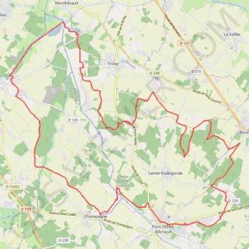 Itinéraire Pont l'Abbé Arnoult, distance, dénivelé, altitude, carte, profil, trace GPS