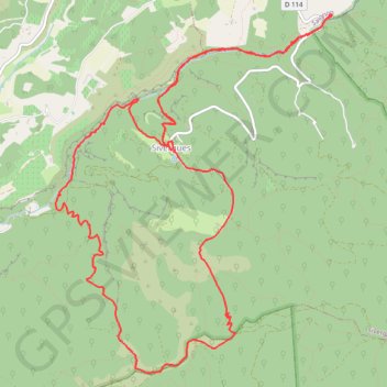 Itinéraire L'Aigues Brun de BUOUX au sommet de l'Eyrette, distance, dénivelé, altitude, carte, profil, trace GPS
