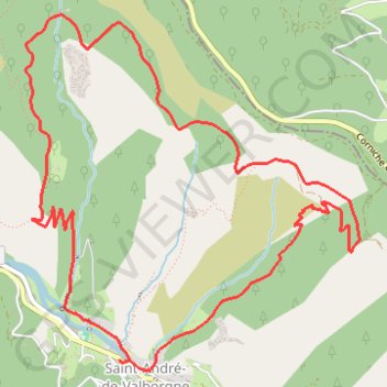 Itinéraire Sentier de l'Escale - Saint-André-de-Valborgne, distance, dénivelé, altitude, carte, profil, trace GPS