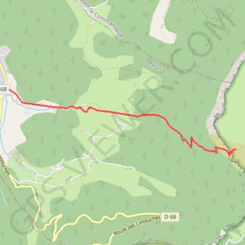 Itinéraire Chemin des Moines - Le Pas du Touet, distance, dénivelé, altitude, carte, profil, trace GPS