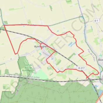 Itinéraire Sentier du Fantôme de l'Aa - Ruminghem, distance, dénivelé, altitude, carte, profil, trace GPS
