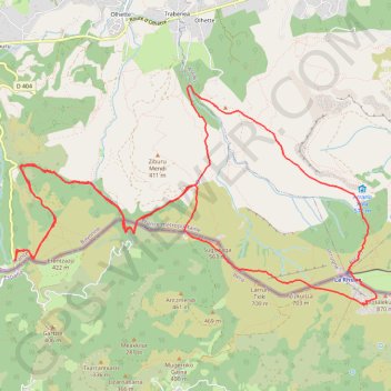 Itinéraire La Rhune depuis Ibardin, distance, dénivelé, altitude, carte, profil, trace GPS