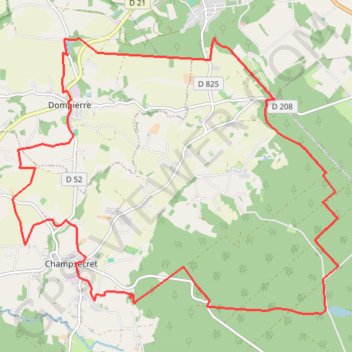 Itinéraire Les Écureuils du Domfrontais - Champsecret, distance, dénivelé, altitude, carte, profil, trace GPS