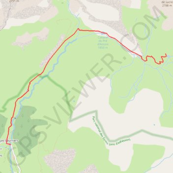 Itinéraire Cabane de Charges, distance, dénivelé, altitude, carte, profil, trace GPS