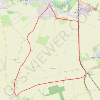 Itinéraire De Duisans à Warlus via Wagnonlieu, distance, dénivelé, altitude, carte, profil, trace GPS