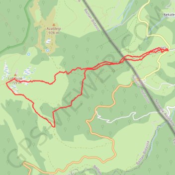 Itinéraire Le LOHILUZ depuis le Col de Gartzéla, distance, dénivelé, altitude, carte, profil, trace GPS