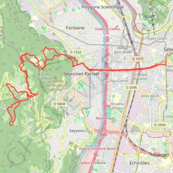 Itinéraire Champ Bruzier, distance, dénivelé, altitude, carte, profil, trace GPS