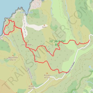 Itinéraire 13-oct2024-Jaizkibel, distance, dénivelé, altitude, carte, profil, trace GPS