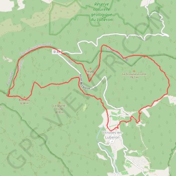 Itinéraire Le tour de la Groupatassière VITROLLES en Lubéron, distance, dénivelé, altitude, carte, profil, trace GPS