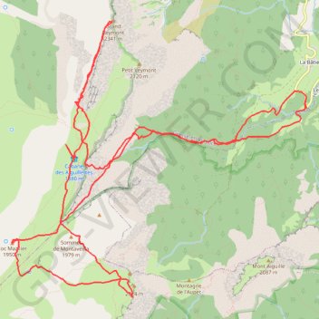 Itinéraire Tricotage autour des Bachassons, distance, dénivelé, altitude, carte, profil, trace GPS