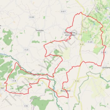 Itinéraire 32km_difficile_tinchbike, distance, dénivelé, altitude, carte, profil, trace GPS
