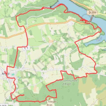 Itinéraire Entre forêt de Landevennec et forêt d'Argol, distance, dénivelé, altitude, carte, profil, trace GPS