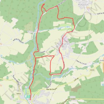 Itinéraire Gedinne - Patignies - Galette, distance, dénivelé, altitude, carte, profil, trace GPS