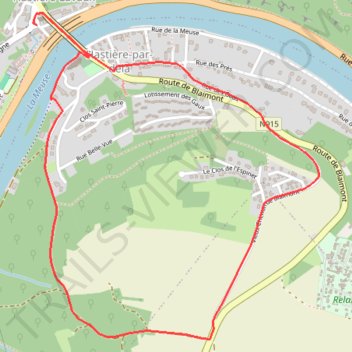 Itinéraire HASTIERE - Les Spineuses, distance, dénivelé, altitude, carte, profil, trace GPS