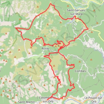 Itinéraire Caroux, distance, dénivelé, altitude, carte, profil, trace GPS