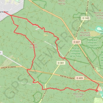 Itinéraire Fontainebleau La Faisanderie, distance, dénivelé, altitude, carte, profil, trace GPS