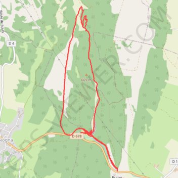 Itinéraire Balade vers Mesnois, distance, dénivelé, altitude, carte, profil, trace GPS