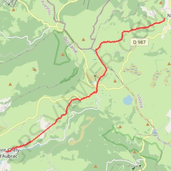 Itinéraire Nasbinals - Saint Chely d'Aubrac, distance, dénivelé, altitude, carte, profil, trace GPS