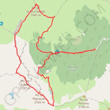 Itinéraire Boucle Freyte-étang Bleu-Pic des 3 Seigneurs-Pic de la Journalade-Cap de la Dosse, distance, dénivelé, altitude, carte, profil, trace GPS