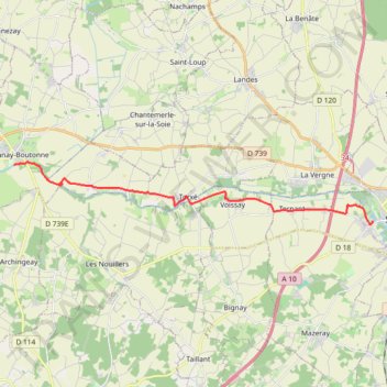 Itinéraire Tonnay Boutonne vers St Jean dY, distance, dénivelé, altitude, carte, profil, trace GPS