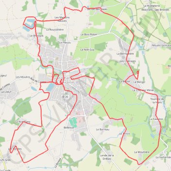 Itinéraire Audax Grandchamp, distance, dénivelé, altitude, carte, profil, trace GPS