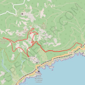 Itinéraire Autour du rocher Saint Barthelemy, distance, dénivelé, altitude, carte, profil, trace GPS