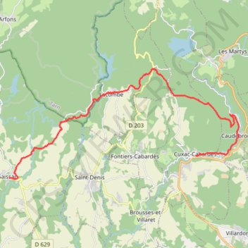 Itinéraire Foulées de la Montagne Noire, distance, dénivelé, altitude, carte, profil, trace GPS