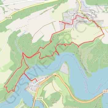 Itinéraire Lultzhausen, distance, dénivelé, altitude, carte, profil, trace GPS