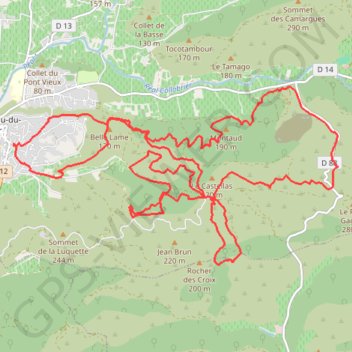 Itinéraire Pierrefeu-du-Var, distance, dénivelé, altitude, carte, profil, trace GPS