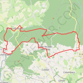 Itinéraire Au fil des chemins d'Ecouves, distance, dénivelé, altitude, carte, profil, trace GPS