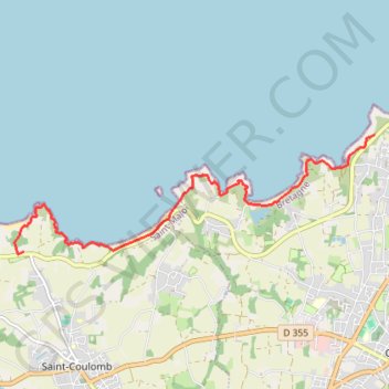 Itinéraire En bord de mer, sur le GR34, de la pointe du Grouin (Cancale) à la plage de la Touesse (Saint-Coulomb), distance, dénivelé, altitude, carte, profil, trace GPS