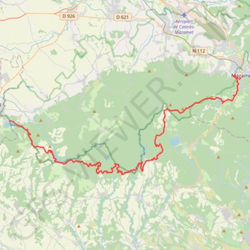 Itinéraire De Revel à Mazamet, distance, dénivelé, altitude, carte, profil, trace GPS