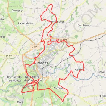Itinéraire Rando des Petits Princes de Margot - Coutances, distance, dénivelé, altitude, carte, profil, trace GPS