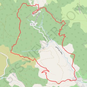 Itinéraire Lauroux - Cirque de Labeil - Escandorgue, distance, dénivelé, altitude, carte, profil, trace GPS