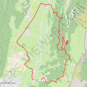 Itinéraire Les quatres montagnes, distance, dénivelé, altitude, carte, profil, trace GPS