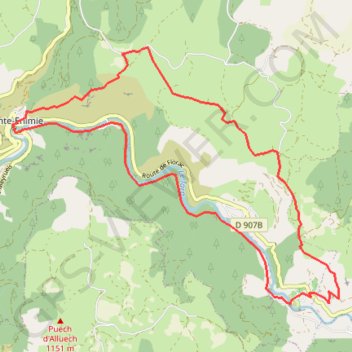 Itinéraire Gorges du Tarn, distance, dénivelé, altitude, carte, profil, trace GPS