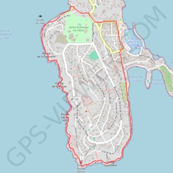 Itinéraire Tour du Cap Ferrat, distance, dénivelé, altitude, carte, profil, trace GPS