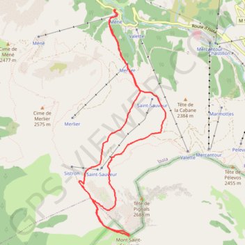 Itinéraire Mont Saint Sauveur, distance, dénivelé, altitude, carte, profil, trace GPS