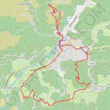Itinéraire Autour de Jaujac, distance, dénivelé, altitude, carte, profil, trace GPS