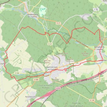 Itinéraire Longvilliers, distance, dénivelé, altitude, carte, profil, trace GPS