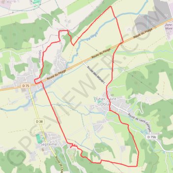 Itinéraire Oytier-Saint Oblas (38), distance, dénivelé, altitude, carte, profil, trace GPS
