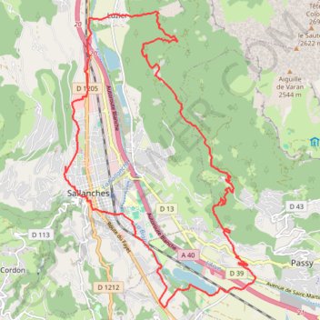 Itinéraire Tour sallanches la trappe luzier, distance, dénivelé, altitude, carte, profil, trace GPS