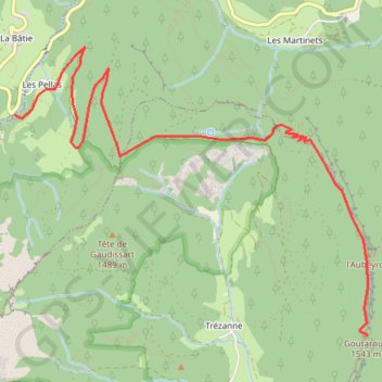 Itinéraire Le Rocher de Goutaroux, distance, dénivelé, altitude, carte, profil, trace GPS
